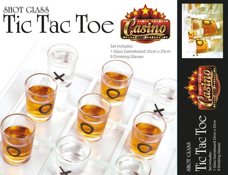 Tic tac toe glazen giftset