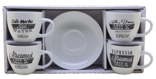 4 expresso kop en schotels