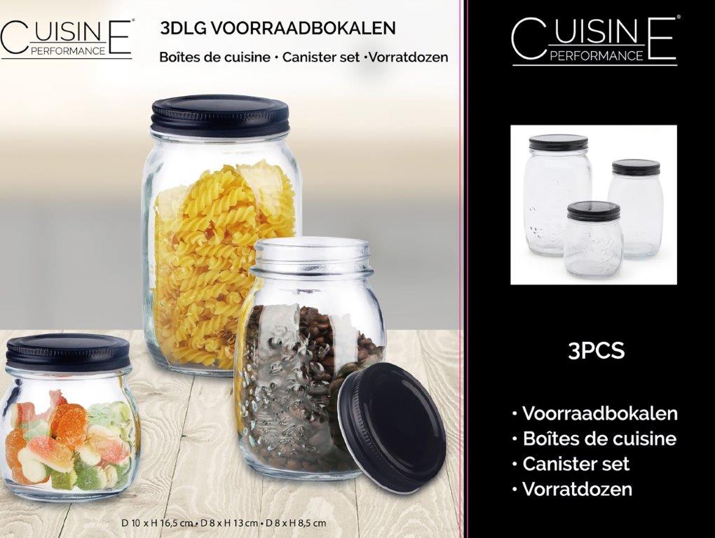 3 vooraadpotten
