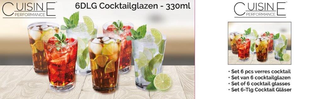 6 coctailglazen set