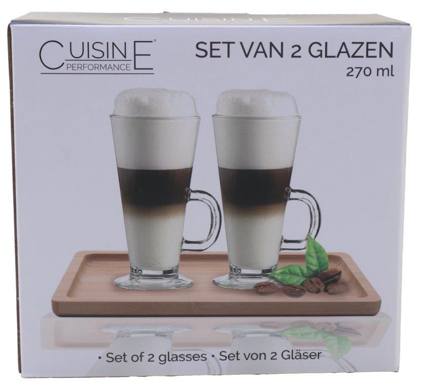 2 koffie glazen