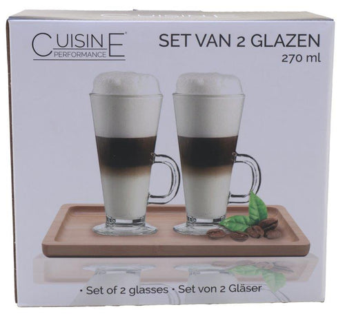 2 koffie glazen