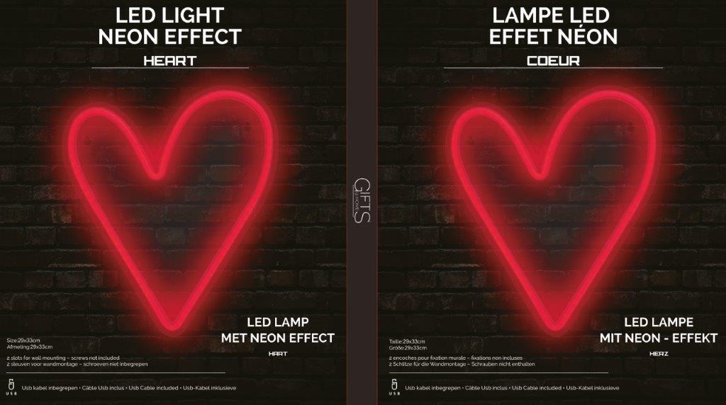 Led licht hart rood