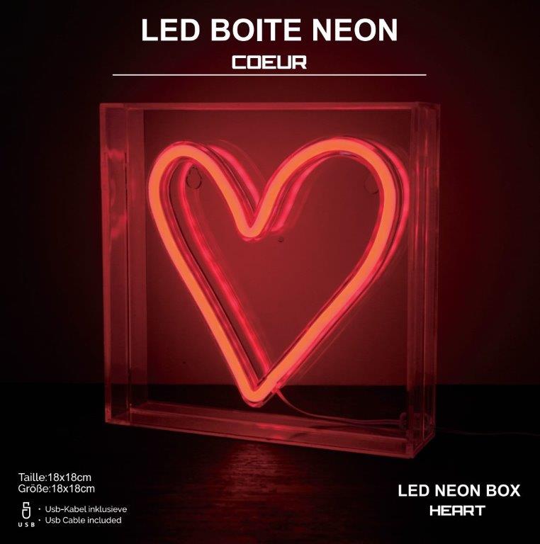 Led licht hart box